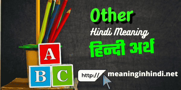 other meaning in hindi